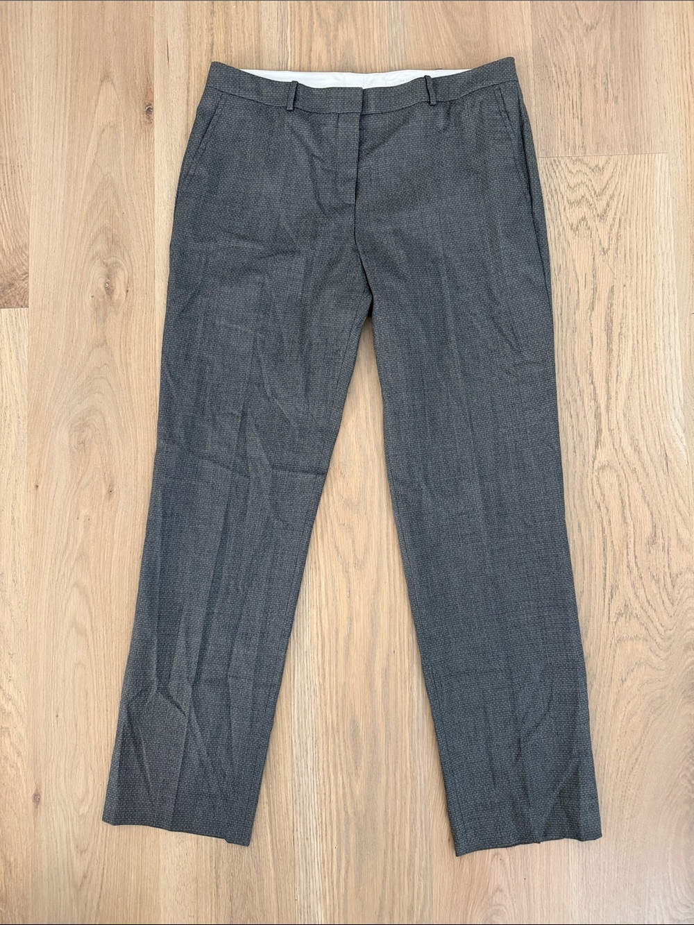 Hugo Boss Tamea6 Charcoal Gray Micro Dot Ankle Dress Pants Size US 8
